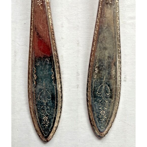 5 Rogers Bros 1847 Debutante Silverplate Antique Vintage Teaspoons Silverware - Picture 4 of 5